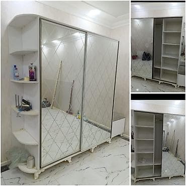 ikinci el komod: İşlənmiş, 2 qapılı, Təkərli, Ağ, Digər material, Kupe, Düz dolab — 1