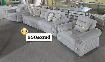 Künc və dəst yumşaq mebellər - Şəkil 1: Tünd mavi L formalı künc — 2