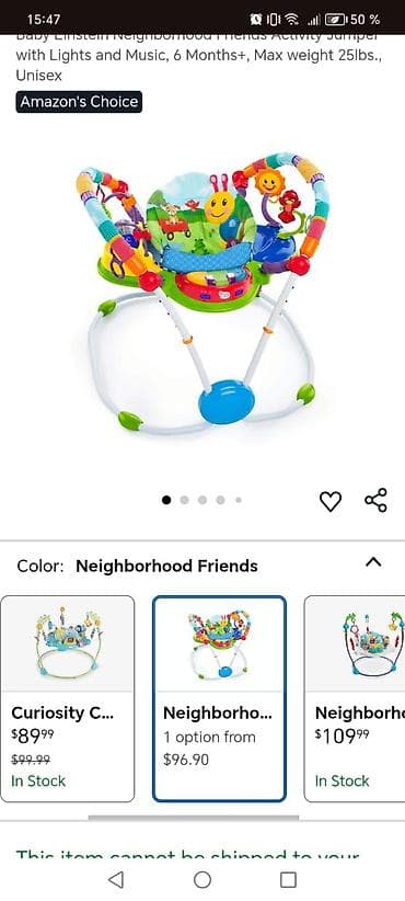 Baby Einstein Neighborhood Friends Activity Jumper - Yaş tövsiyəsi: 6 — 3