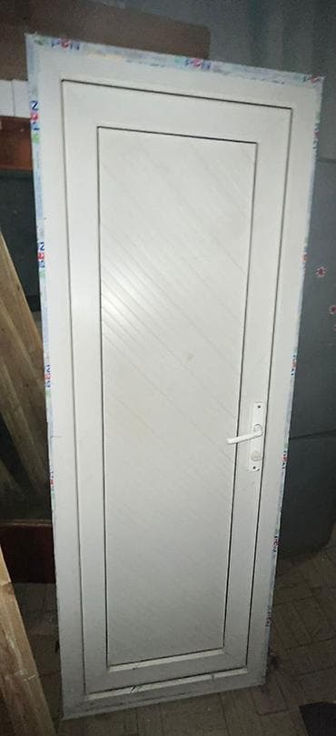 PVC qapı – ağ rəng - Material: keyfiyyətli PVC profil, panel dolğu -