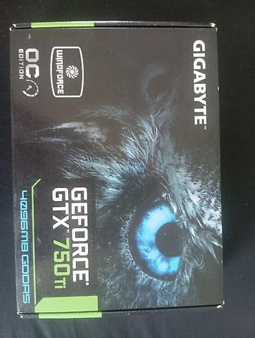 kalonka qutusu: Videokart Gigabyte GeForce GTX 750 Ti, 4 GB, İşlənmiş — 1