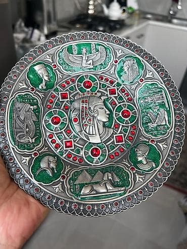 сфинкс купить: Misir temalı bədii dekorativ boşqab - Material: metal ərintisi (antik — 1