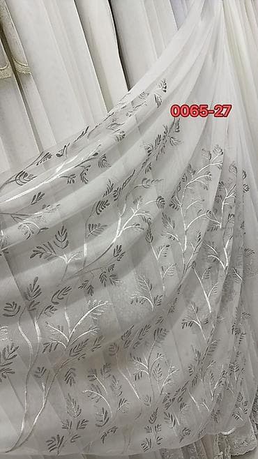Декор и интерьер: Model 0065 tül pərdə kumaşı - Material: şəffaf, yüngül tull tül - — 2