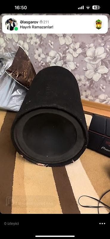 kalonka satisi: Avtomobil üçün tam audio sistem dəsti - Subwoofer: silindrik (tube) — 1