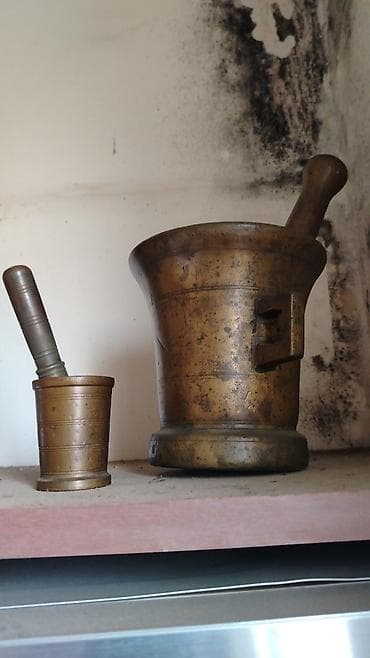 tibet cay: Misin dəstəkli klassik dibək və həvəng dəstləri 5 k - Material — 1