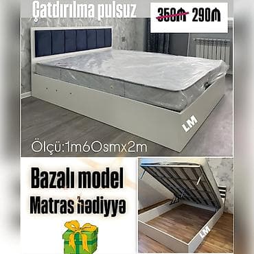 matras satilir: Yeni, İkinəfərlik çarpayı, Bazalı, Matras ilə — 1