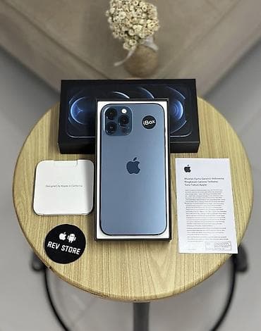 iphone 12 pro dubay: IPhone 12 Pro Max, 128 GB, Sierra Blue, Face ID, Hissə-hissə ödəniş, Simsiz şarj — 1