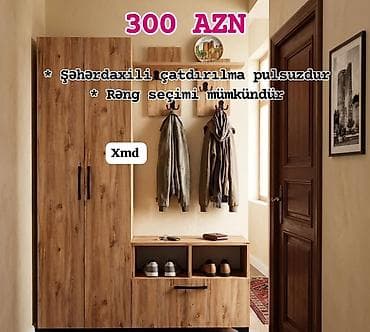 Dəhliz üçün çoxfunksiyalı dəst – şkaf, askılıq paneli və ayaqqabı