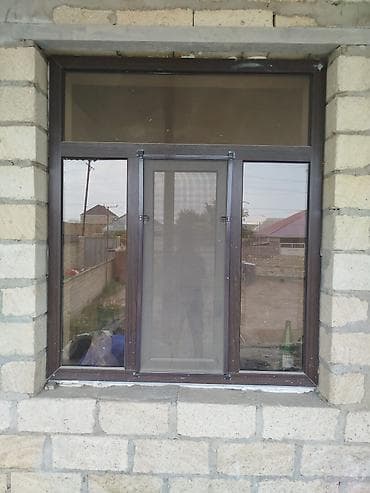 plastic qapilar: İşlənmiş İkiqat şüşə paketi Plastik pəncərə, Еni: 138 sm, Uzunluğu: 165 sm — 5