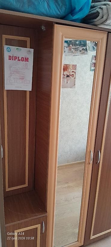 Geniş həcimli qarderob dəsti - Material: ağac teksturalı laminat