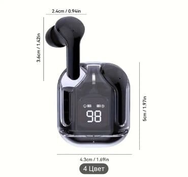 Yeni Simsiz (Bluetooth) Qulaqcıqlar, rəng - Qara