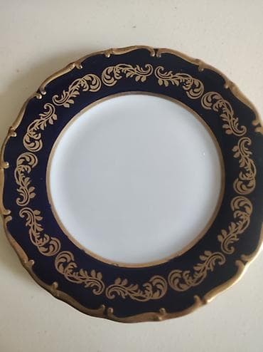 nabor: Boşqablar, 12 ədədli dəst, rəng - Göy, Farfor, Çexiya — 1