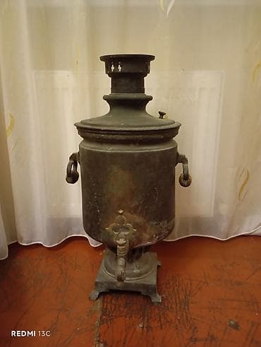 samovar 1870: Qədim samovar, 1890 il, Mis, Vəziyyəti: Yaxşı — 1