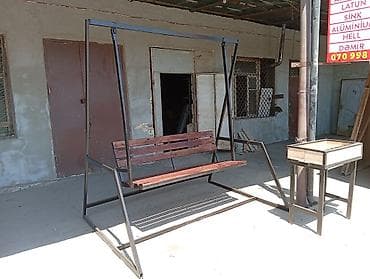 Скамья-качели, Без зонтика, Металл — 5