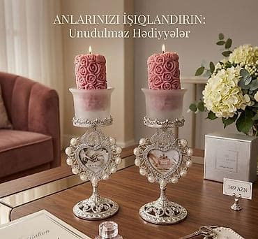 Şamdan cüt Satılı.Yenidir.Samlar xususi el isidir.Toy ucun samdanlia