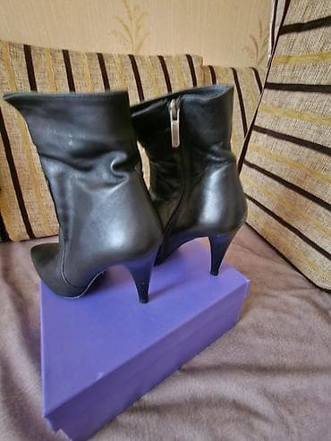 debli koftalar instagram: Qadın dəri botlar - Rəng: qara - Material: təbii dəri üst — 2