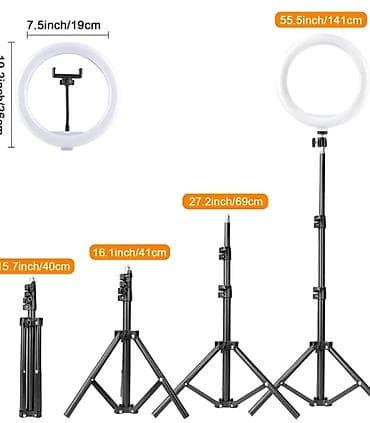 firin pizza: YENİ Ring Light (Halqa işıq) + Ştativ Dəsti Komplekt: - 19 sm (7.5 — 4
