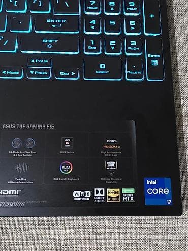 komputerlər diz ustu: ASUS TUF Gaming F15 oyun noutbuku Xüsusiyyətlər: - Prosessor: Intel — 2