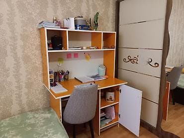 mektebli masasi: Düz masa, Stulsuz, Polkalı, Siyirməsiz, MDF — 3