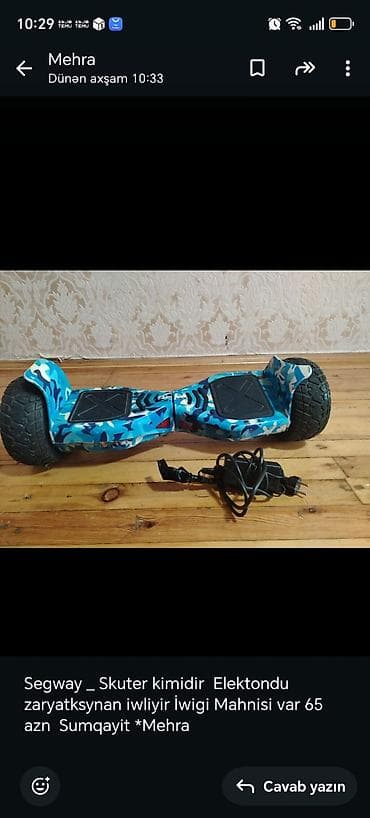 moto usda: Elektrikli hoverboard (segway/skuter tipli). - Korpus: mavi kamuflyaj — 1