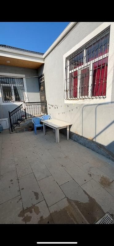 basavik satisi: 2 otaqlı həyət evi - Plan: koridorlu giriş, geniş qonaq otağı, yataq — 1