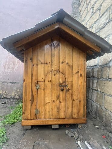 it adları: Taxta it evi - Material: qalın taxta lövhələr, xaricə uyğun olaraq — 1