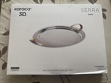 Qab-qacaq və mətbəx ləvazimatları: Karaca SERRA tepsisi YENİDİR, istifadə edilməyib. - Material — 2