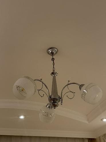 lyustur: Çılçıraq, 3 lampa, Metal — 1
