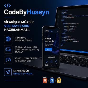 Услуги: Veb sayytlarin hazırlanması •⁠ ⁠🌐 Lendlinq səhifəsi (1 səhifə) — — 1