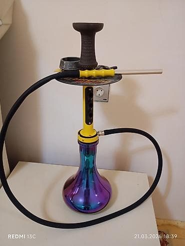 xez deri: Nərgilə dəsti – rəngli şüşə kolba və elektrik kömür qızdırıcısı ilə — 1