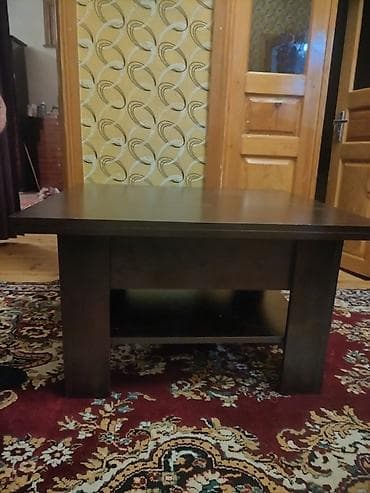 Столы и стулья: Журнальный стол, Трансформер, Дерево, Квадратный стол — 4