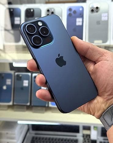 iphone 1q: IPhone 15 Pro, 256 GB, Blue Titanium, Zəmanət, Simsiz şarj, Face ID — 2