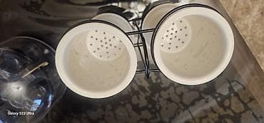 dis tortu: İki bölməli keramika gasiglog qab dəsti – damcılı filtrli - Məhsul: 2 — 2