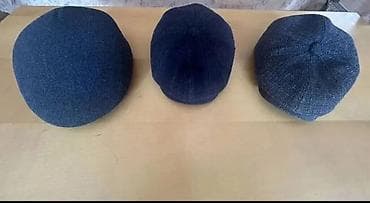 fehle geyimi: Kişilər üçün klassik “newsboy/flat cap” üslubunda 3 ədəd şlyapa dəsti — 4