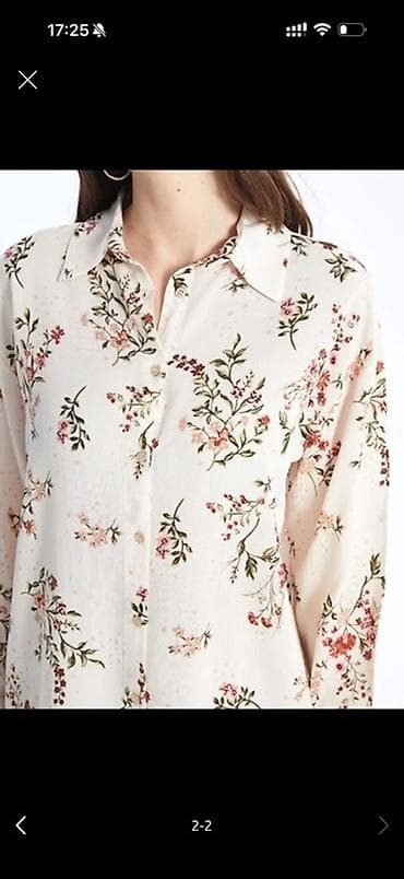 bil: Qadın köynəyi – çiçək naxışlı, uzunqol, düyməli M,L,XL Endırım ola — 2