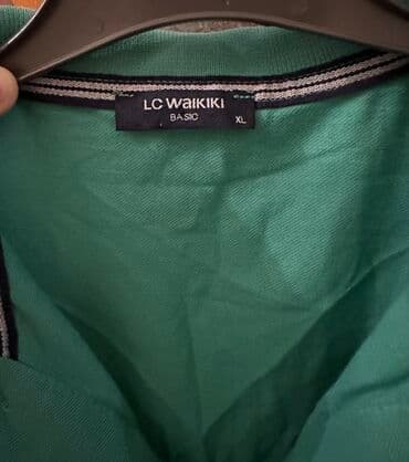 зеленые мужские спортивные костюмы: Мужское поло, Lc Waikiki, XL, цвет - Зеленый — 2