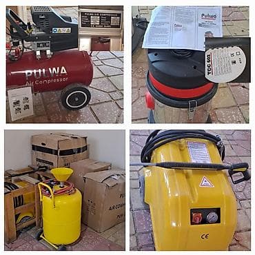 Avadanlıqlar paketi – kompressor, tozsoran, köpük-generatoru və hovlu