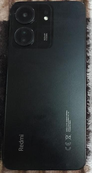 iphone 12 korpus: Redmi 13C, 128 GB, rəng - Qara, Barmaq izi — 3