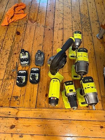 kreditle drel: Ryobi One+ akkumulyatorlu alətlər dəsti Komplektdə: - 2 sürətli — 2