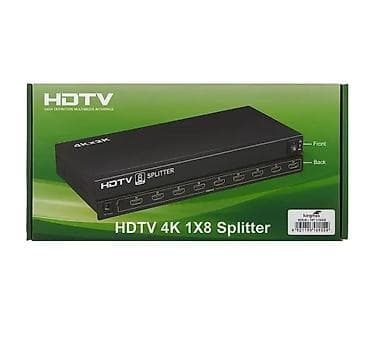 inqilab tv: HDTV 4K 1x8 HDMI Splitter - 1 giriş, 8 çıxış: Tək HDMI mənbədən eyni — 1