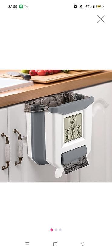 Mətbəx üçün asılan qatlanan zibil qabı - Divara və ya dolab qapısına — 2