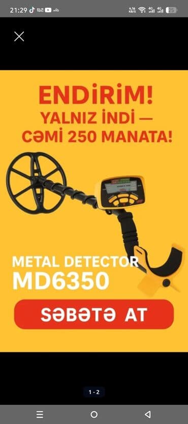 vitrin soyuducular ikinci el: Metal Detector MD6350 - Yüksək həssaslıq: 6 proporsiyadan 83-ə qədər — 1