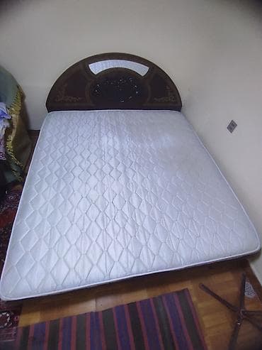 İşlənmiş, İkinəfərlik çarpayı, Bazasız, Matras ilə, Siyirməsiz — 3