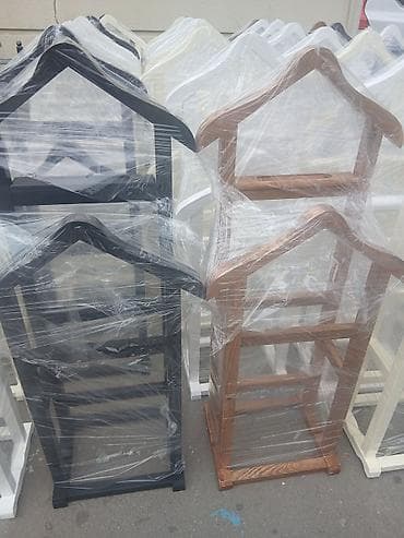 Maqnitli şüşə silən: Taxta paltar asılqanı/valet stendi - Material: tam ağacdan — 4