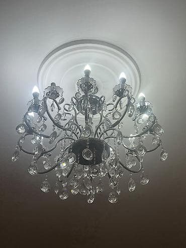 İşıqlandırma: Çılçıraq, 10 və daha çox lampa, Şüşə — 1