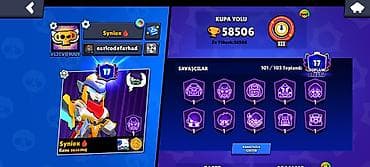 Brawl Stars hesabı – Syniox - Kupa yolu: 58 506 (ən yüksək 58 508) - — 1