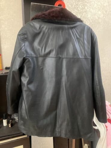 Köynəklər: Giovanni kişi dəri palto - Material: yumşaq qara təbii dəri - Yaxası — 4