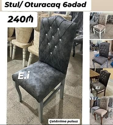 divan və kreslo: Qonaq otağı üçün, Yeni, rəng - Boz Stul — 1