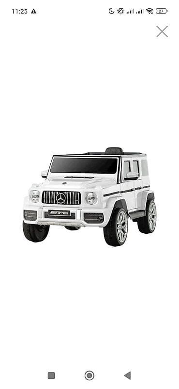 elekt: Uşaq üçün elektrikli avtomobil – ağ rəngdə Mercedes-Benz AMG G‑Class — 3