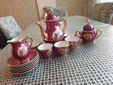 cay daslari: Çay dəsti, rəng - Çəhrayı — 5